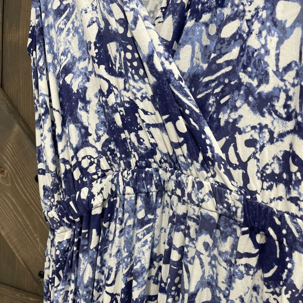 Peter Som Design Nation St. Barts Sleeveless Maxi Dress Blue White Size‎ M New - Picture 7 of 15